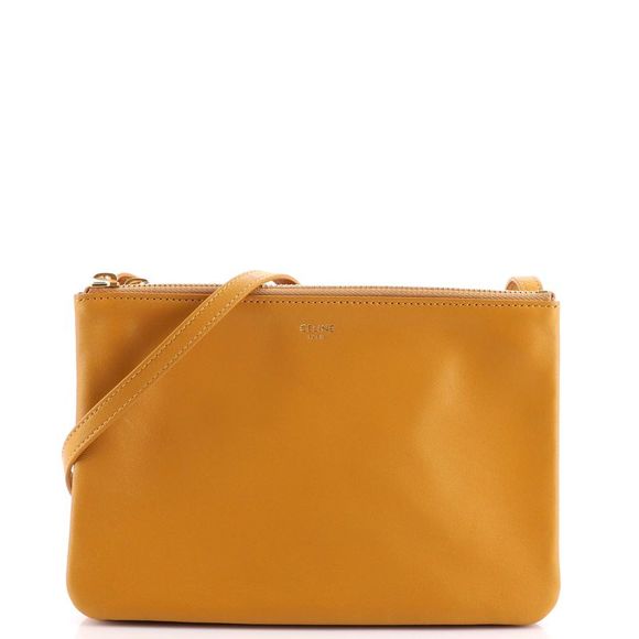 Celine Bags Celine Trio Crossbody Bag Leather Small Yellow Poshmark